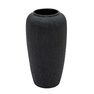12.25" Black Beaded Ceramic Tabletop Vase - Bed Bath & Beyond - 34514012